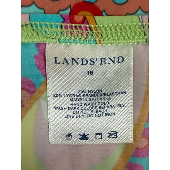 Lands' End Multicolor Paisley Swim Coverup - Picture 4 of 9